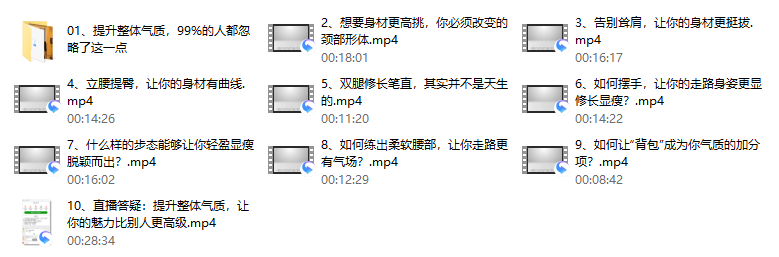 30、 环球太太仪态导师：10节课提升气质，让你的魅力比别人更高级（完结）